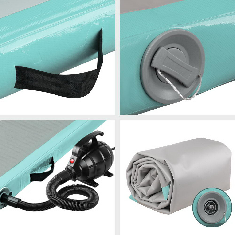 Marlook GoFun 4X1M Inflatable Air Track Mat with Pump Tumbling Gymnastics Green