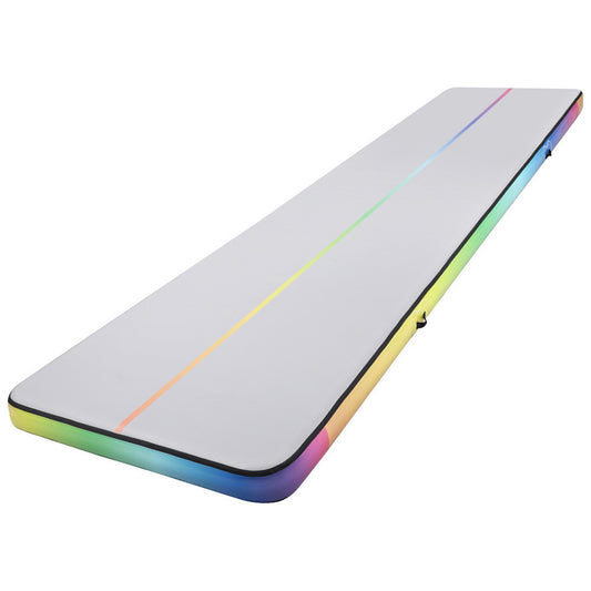 Marlook 6M Air Track Mat Inflatable Gymnastics Tumbling Mat W/ Pump Colourful