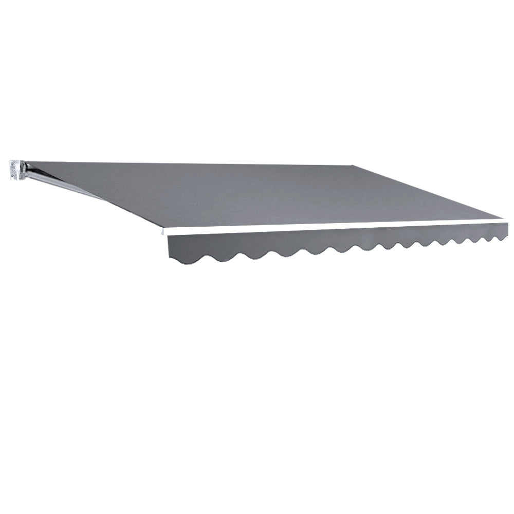 Marlook Retractable Folding Arm Awning Manual Sunshade 3Mx2.5M Pearl Grey