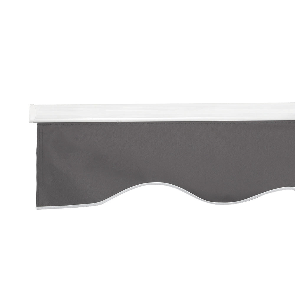 Marlook Retractable Folding Arm Awning Manual Sunshade 4Mx3M Grey