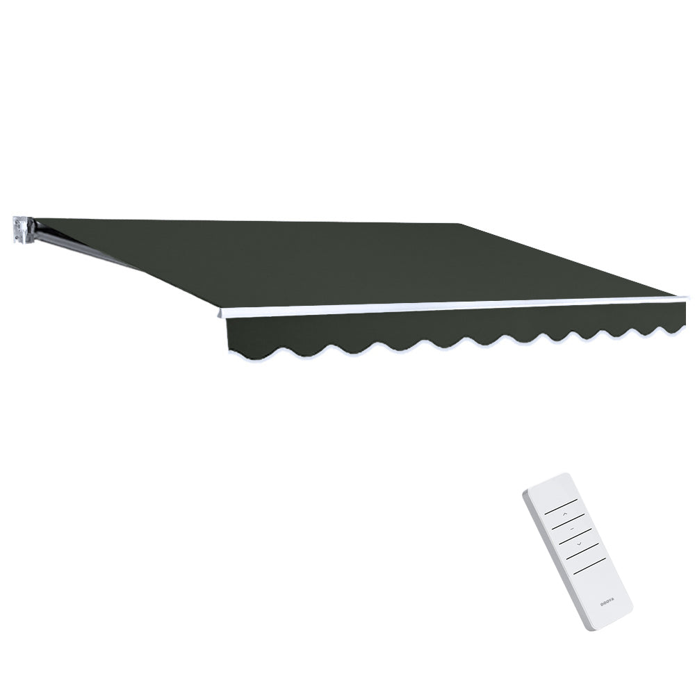 Marlook Retractable Folding Arm Awning Motorised Sunshade 2.5Mx2M Grey