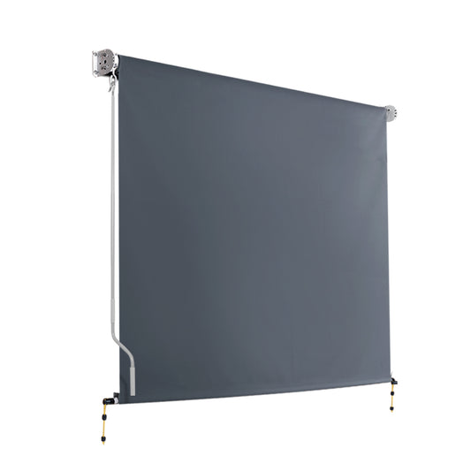 Marlook Outdoor Blinds Blackout Roll Down Awning Window Shade 2.1X2.5M Grey