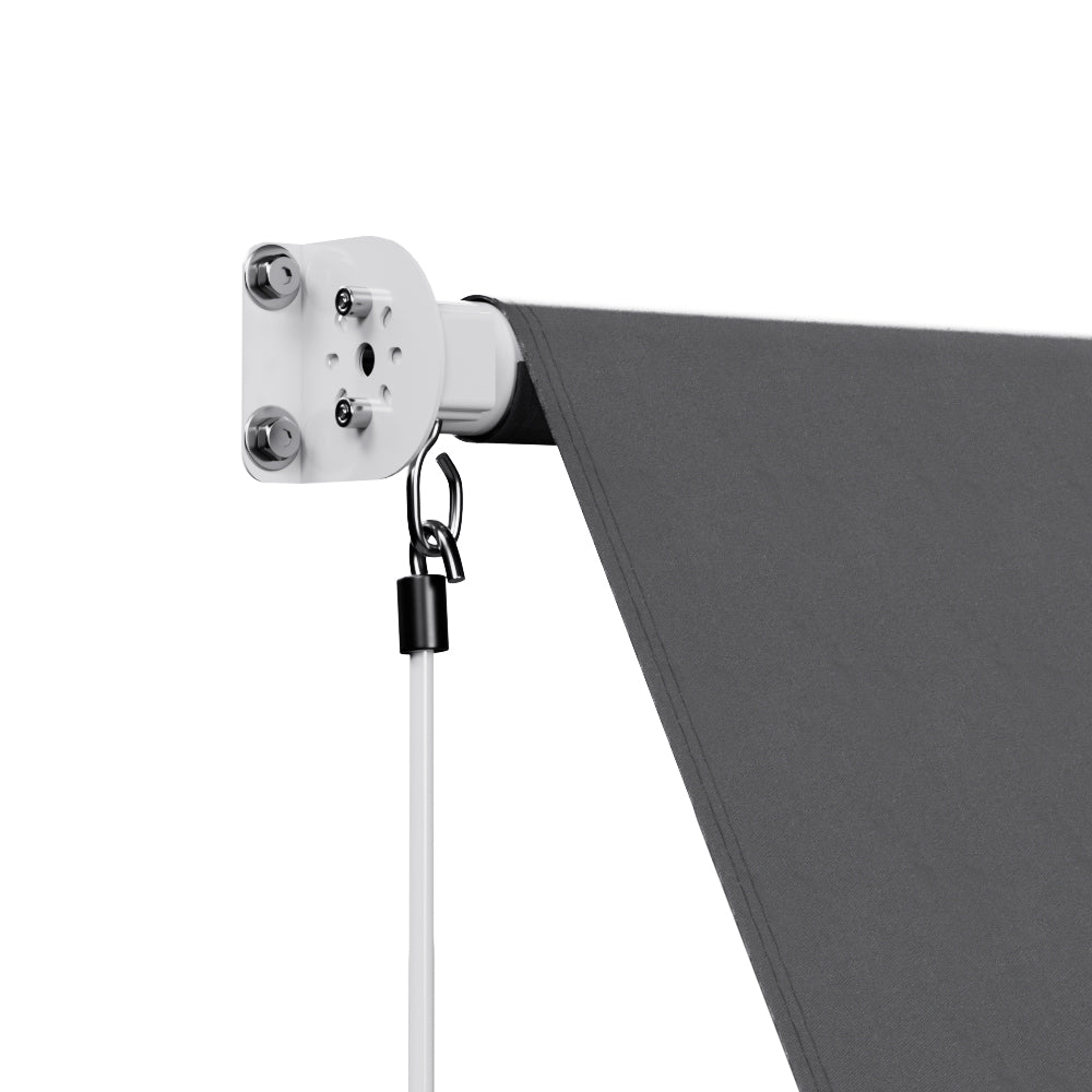 Marlook Retractable Fixed Pivot Arm Window Awning Outdoor Blinds 2.1X2.1M Grey