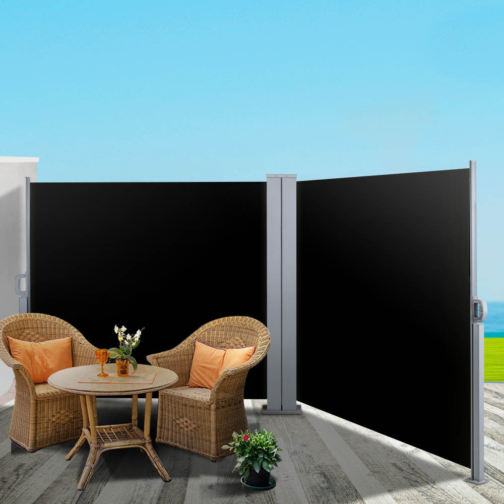 Marlook Side Awning Outdoor Blinds Sun Shade Retractable Screen 2X6M BK