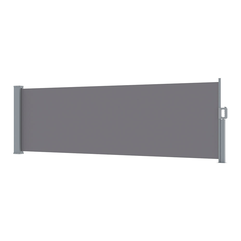 Marlook Side Awning Sun Shade Outdoor Blinds Retractable Screen 1X3M Grey