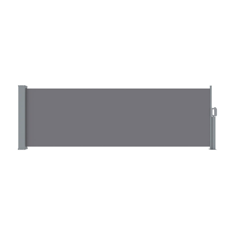 Marlook Side Awning Sun Shade Outdoor Blinds Retractable Screen 1X3M Grey