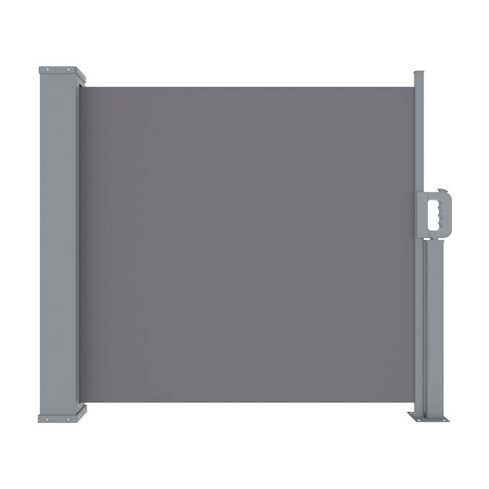 Marlook Side Awning Sun Shade Outdoor Blinds Retractable Screen 1X3M Grey