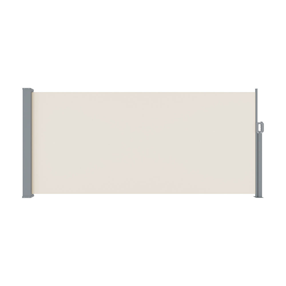 Marlook Side Awning Sun Shade Outdoor Blinds Retractable Screen 1.4X3M Cream