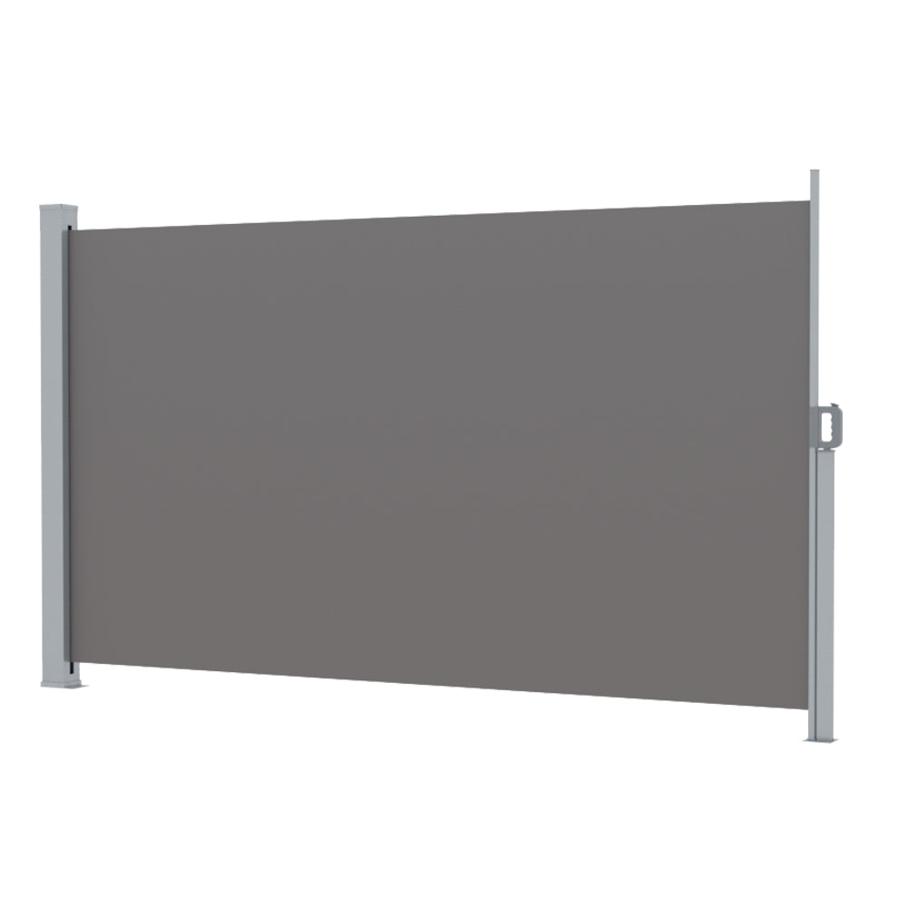 Marlook Side Awning Sun Shade Outdoor Retractable Privacy Screen 1.8X3M Grey