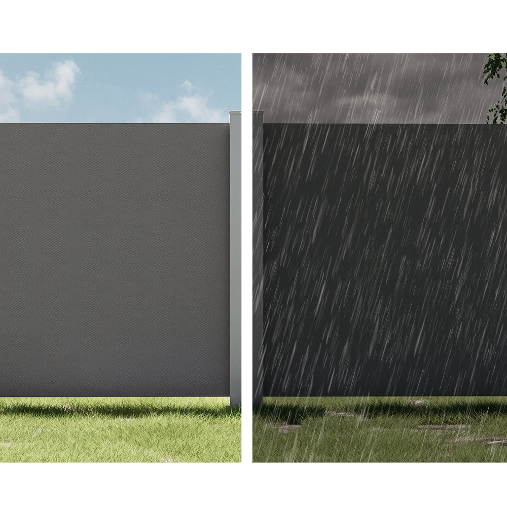 Marlook Side Awning Sun Shade Outdoor Retractable Privacy Screen 1.8X3M Grey