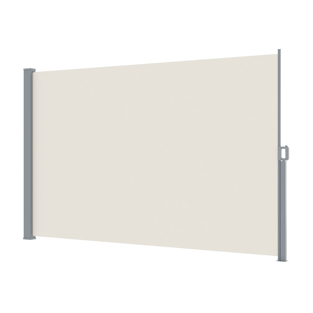 Marlook Side Awning Sun Shade Outdoor Blinds Retractable Screen 2X3M Cream