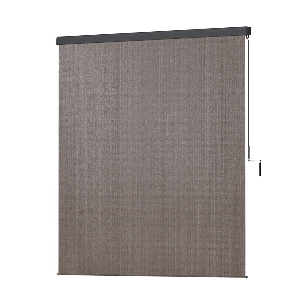 Marlook Outdoor Blinds Light Filtering Roll Down Awning Shade 2.1X2.5M Brown