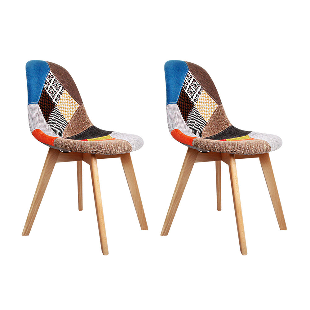 Marlook Dining Chairs Set of 2 Fabric Retro Replica DSW