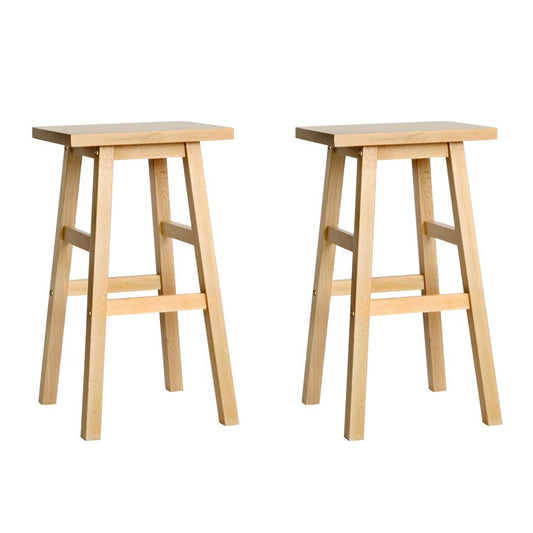 Marlook Bar Stools Kitchen Counter Stools Wooden Chairs Natural x2