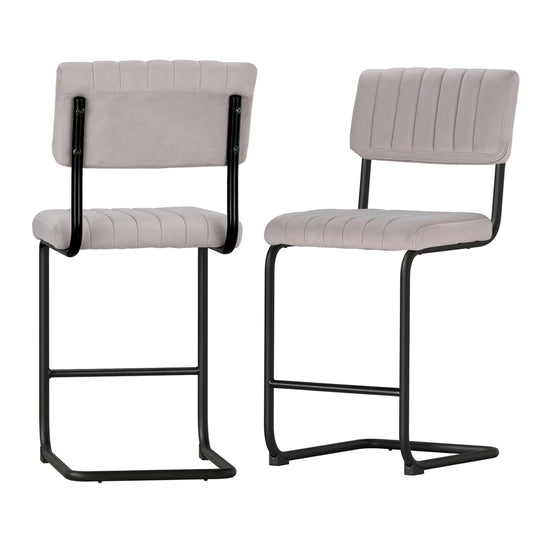 Marlook 2x Bar Stools Velvet Chairs