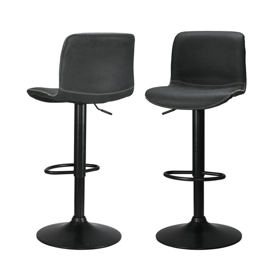 Marlook 2x Bar Stools Kitchen Swivel Bar Stool Gas Lift Chairs Barstools Black