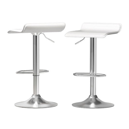 Marlook 2x Bar Stools Faux Leather Chair White