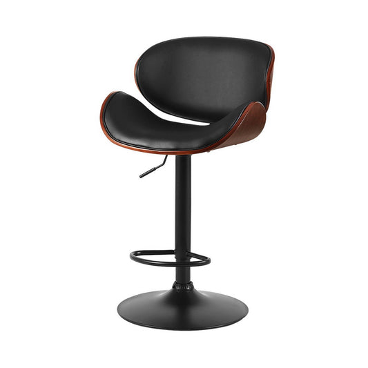 Marlook Bar Stools Kitchen Leather Barstools Swivel Gas Lift Vintage Chairs Black