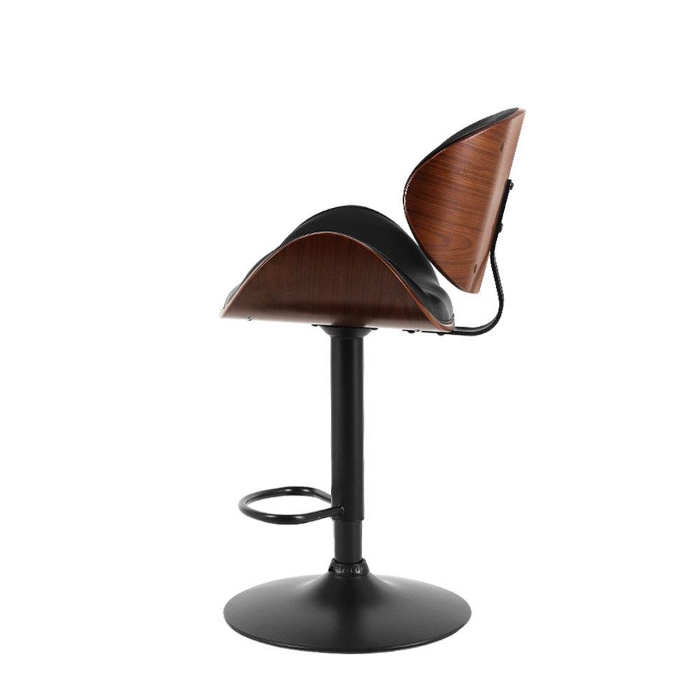 Marlook Bar Stools Kitchen Leather Barstools Swivel Gas Lift Vintage Chairs Black