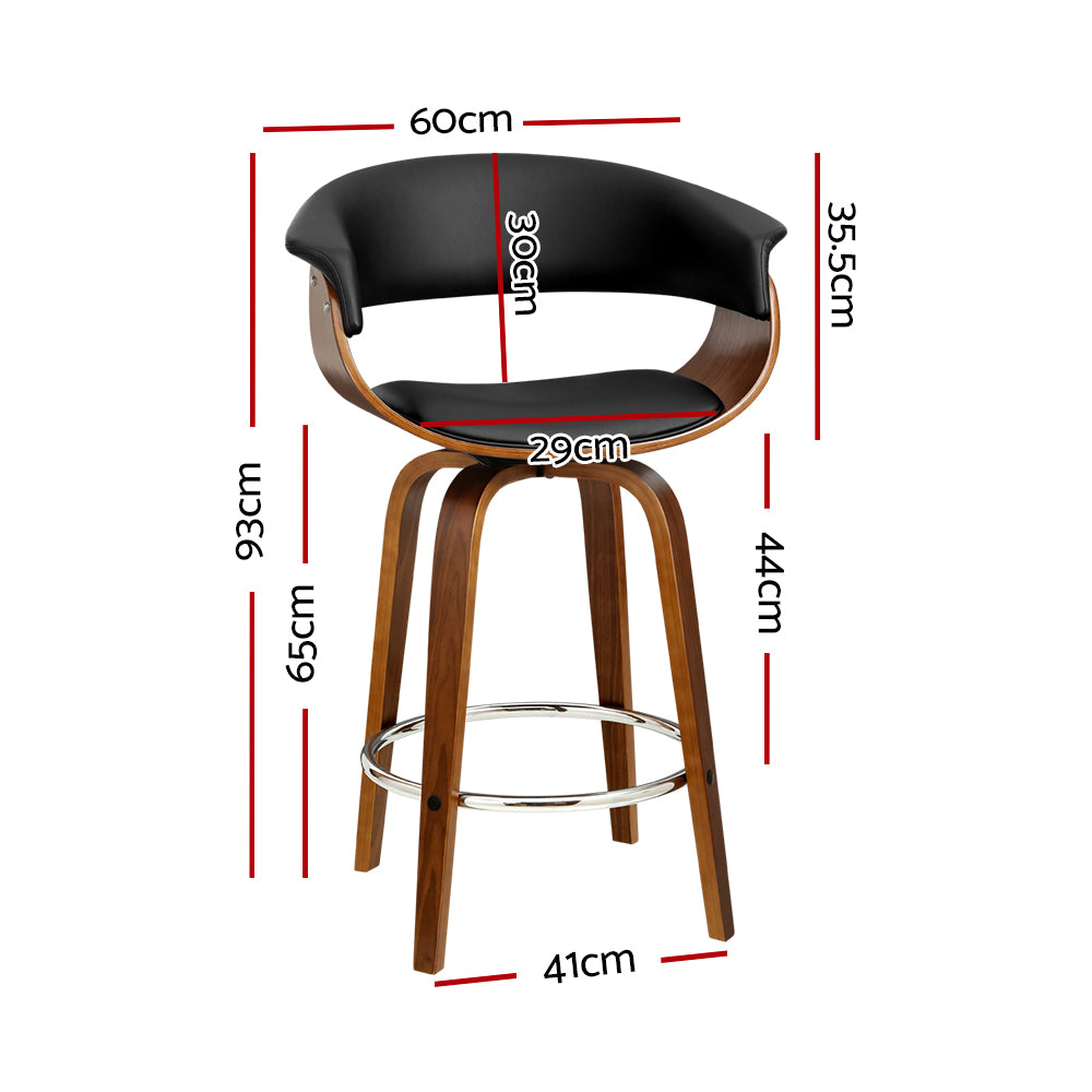 Marlook Bar Stools Swivel PU Seat Wooden