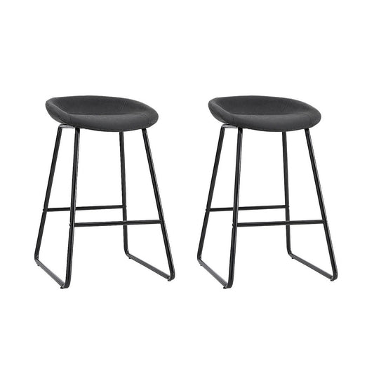 Marlook 2x Bar Stools Kitchen Dining Chairs Counter Stool PU Leather Metal