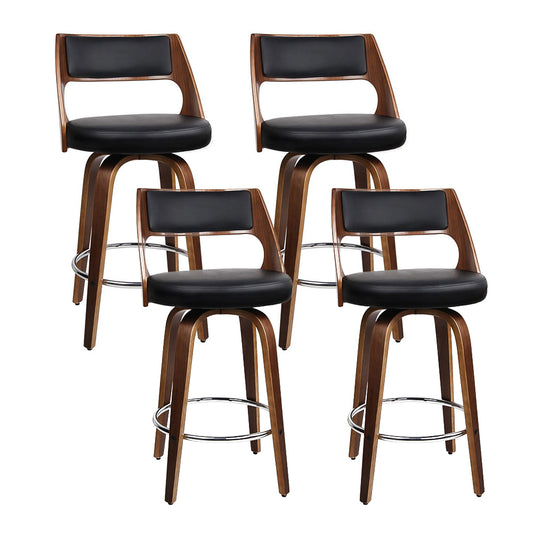 Marlook 4x Bar Stools Swivel Leather Chair 76cm