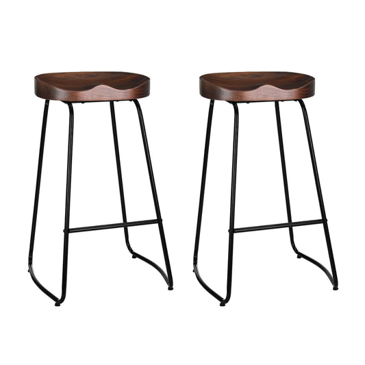 Marlook 2x Bar Stools Tractor Seat 75cm Black