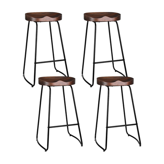 Marlook 4x Bar Stools Tractor Seat 75cm Black
