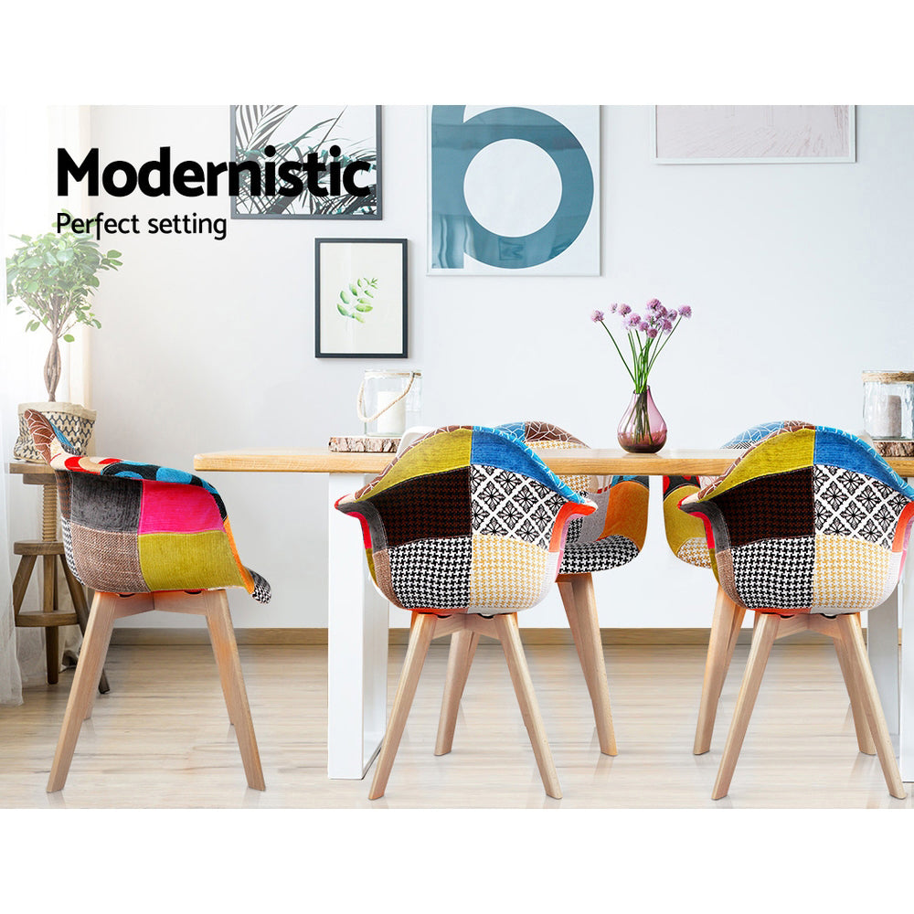 Marlook Dining Chairs Set of 2 Fabric Retro Replica DSW