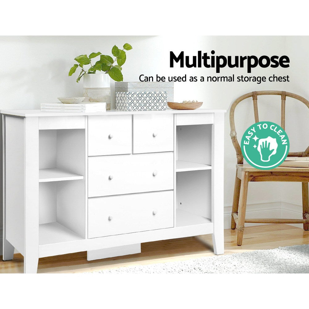 Marlook Baby Changing Table Diaper Station Drawers Chest Cabinet Nursery Furniture