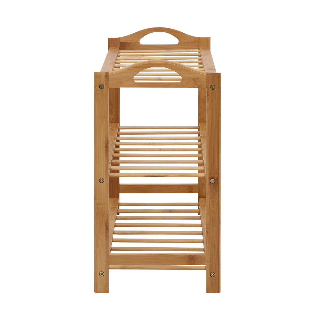 Marlook Shoe Rack Bamboo Shoe Storage 3-tier 9 Pairs