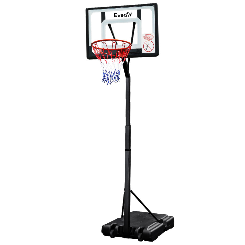 Marlook 2.6M Basketball Hoop Stand System Adjustable Portable Pro Kids Clear