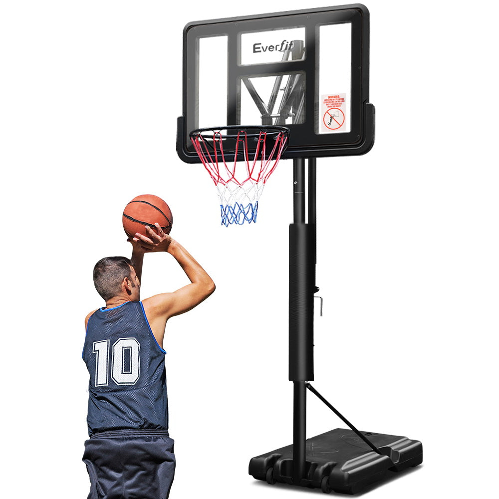 Marlook 3.05M Basketball Hoop Stand System Adjustable Height Portable Pro Black
