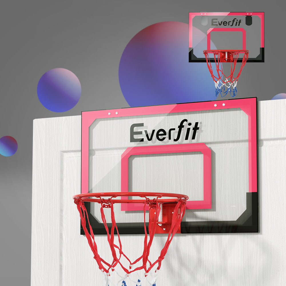 Marlook 23" Mini Basketball Hoop Backboard Door Wall Mounted Sports Kids Red