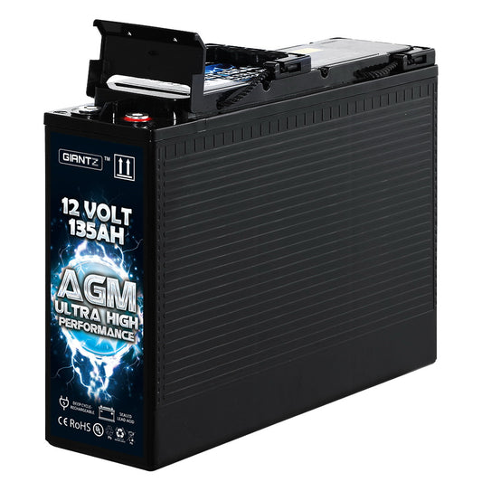 Marlook AGM Deep Cycle Battery 12V 135Ah Slim Box Portable Solar Marlook Camping