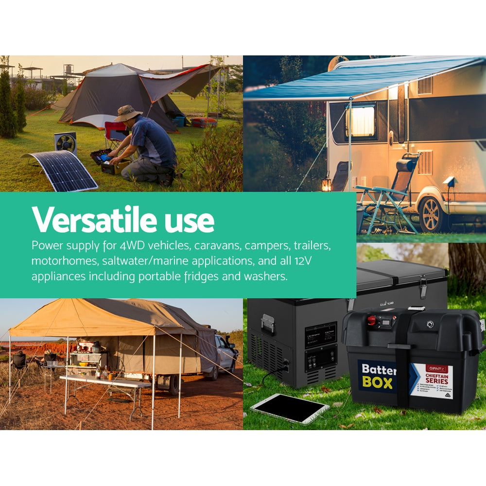 Marlook AGM Deep Cycle Battery 12V 135Ah Slim Box Portable Solar Marlook Camping
