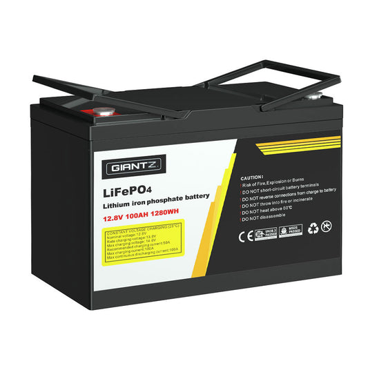 Marlook 12V 100Ah Lithium Battery LiFePO4 Deep Cycle Box Solar Marlook Camping