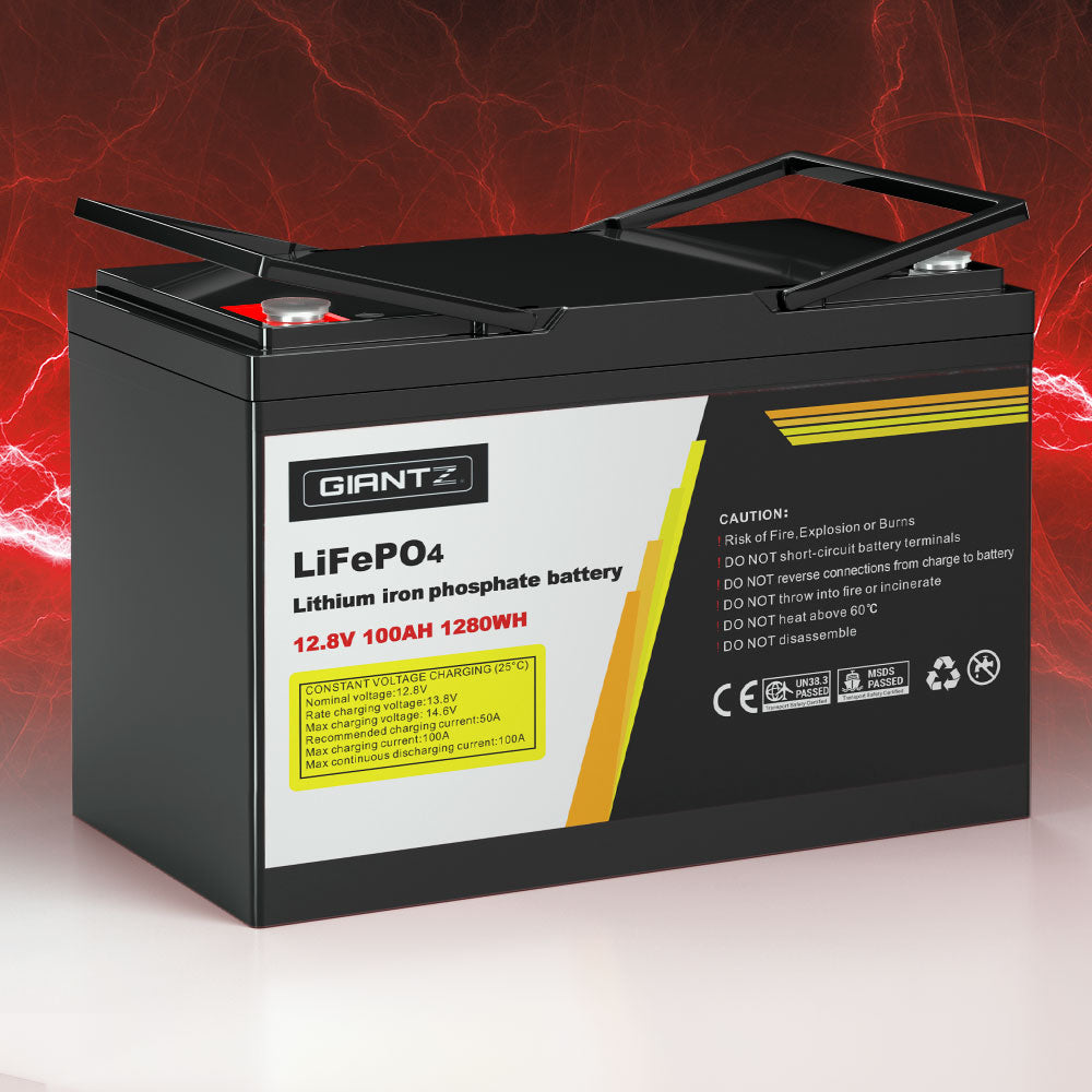 Marlook 12V 100Ah Lithium Battery LiFePO4 Deep Cycle Box Solar Marlook Camping