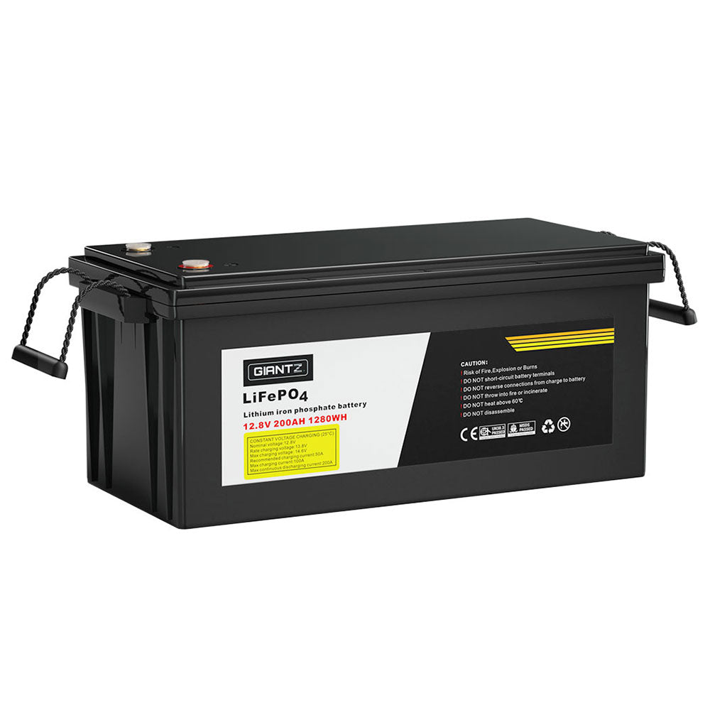 Marlook 12V 200Ah Lithium Battery LiFePO4 Deep Cycle Box Solar Marlook Camping