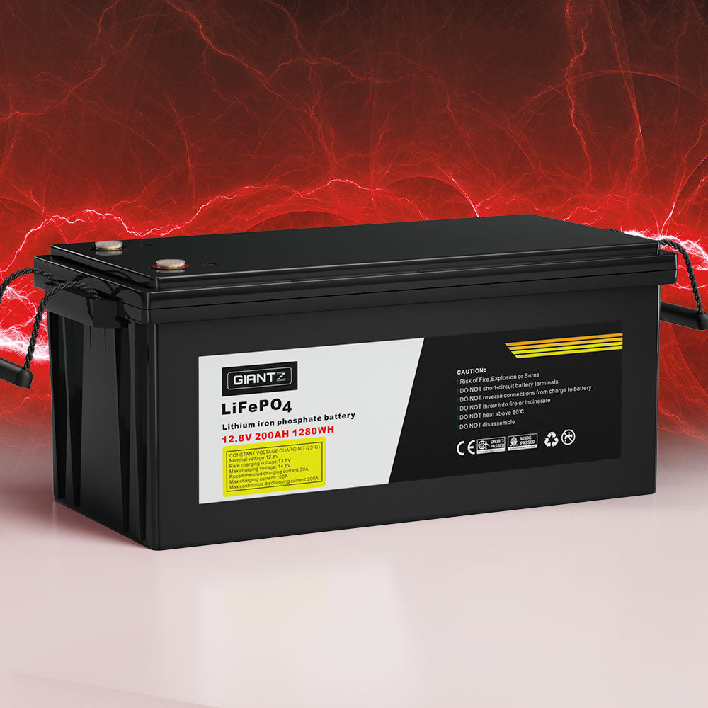 Marlook 12V 200Ah Lithium Battery LiFePO4 Deep Cycle Box Solar Marlook Camping