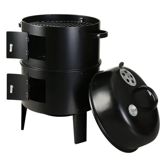 Marlook BBQ Grill 3-In-1 Charcoal Smoker