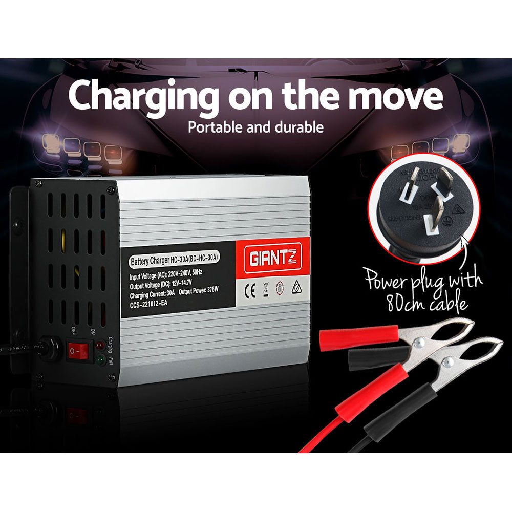 Marlook 12V 30A Car Battery Charger 30Amp ATV 4WD Boat Marlook