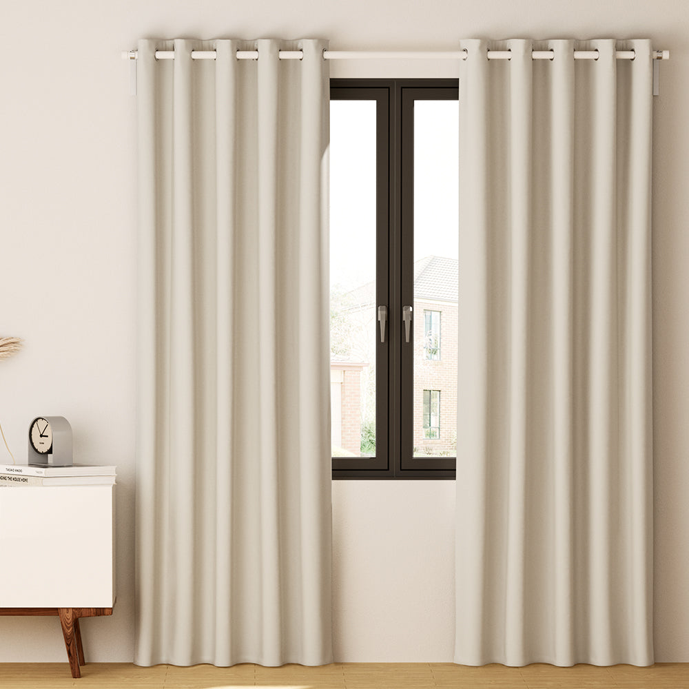Marlook 2X Blockout Curtains Eyelet 300x230cm Beige