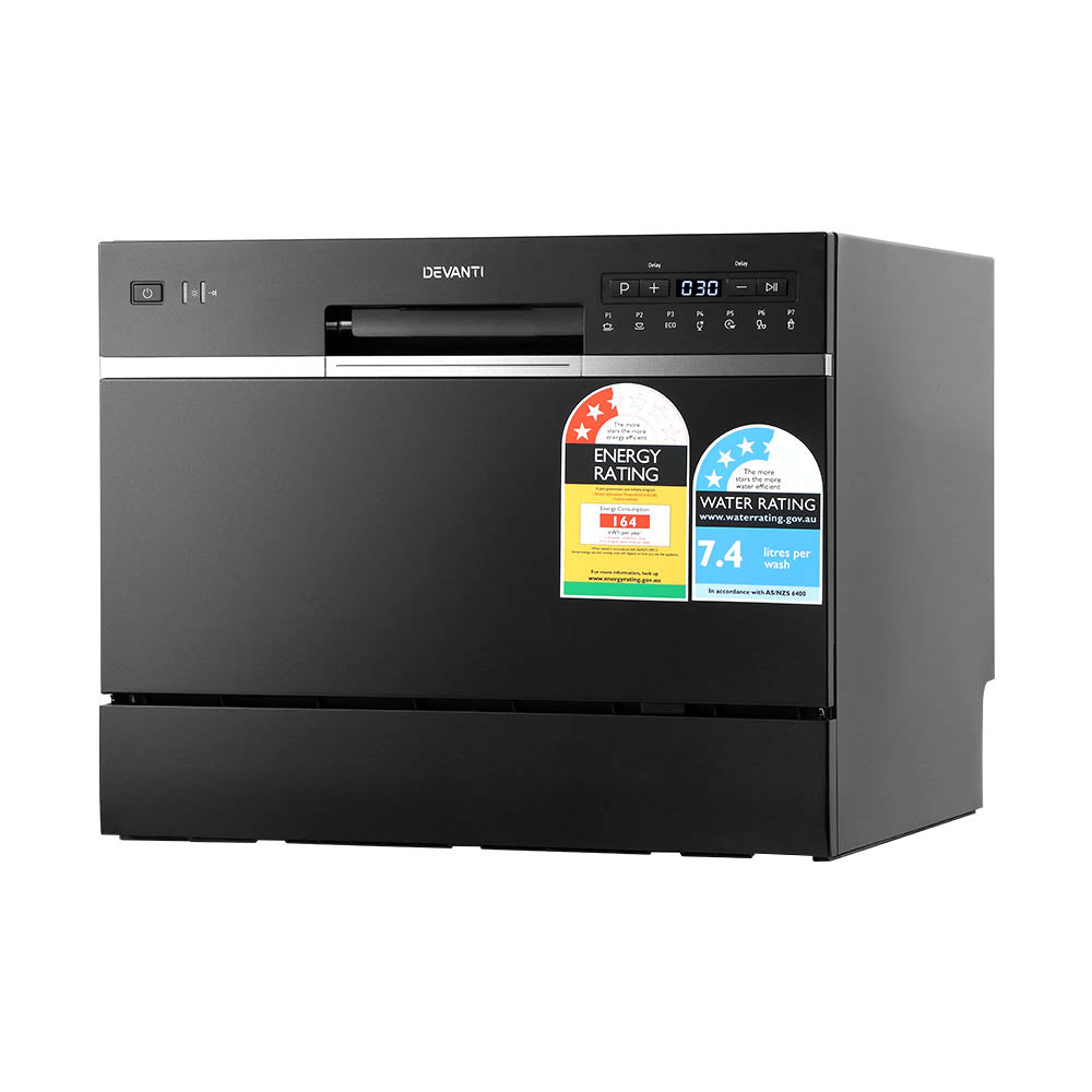 Marlook 6 Place Settings Benchtop Dishwasher Black