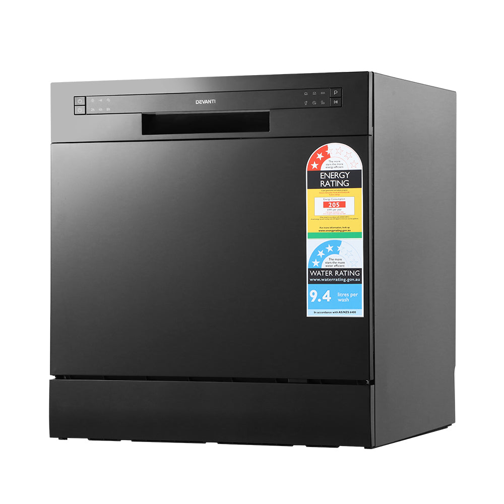 Marlook 8 Place Settings Benchtop Dishwasher Black