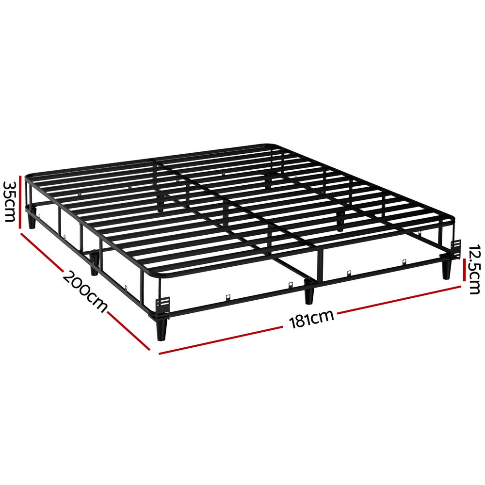 Marlook Bed Frame King Size Metal Grey MASON