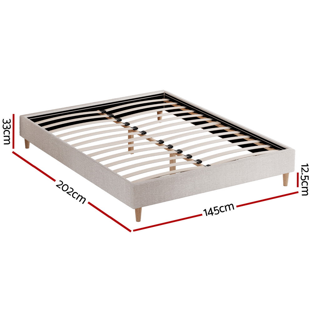 Marlook Bed Frame Double Size Beige ZORA