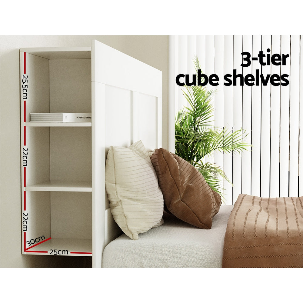 Marlook Bed Head Headboard King with Shelves - CABI White