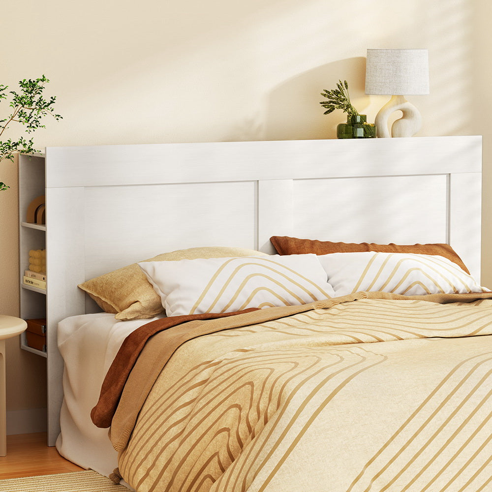 Marlook Bed Head Headboard King with Shelves - CABI White