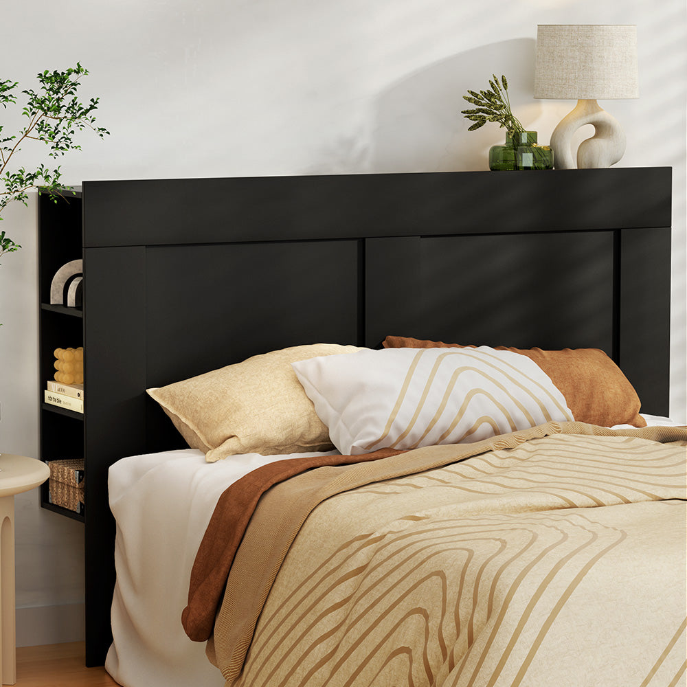Marlook Bed Head Headboard Queen with Shelves - CABI Black